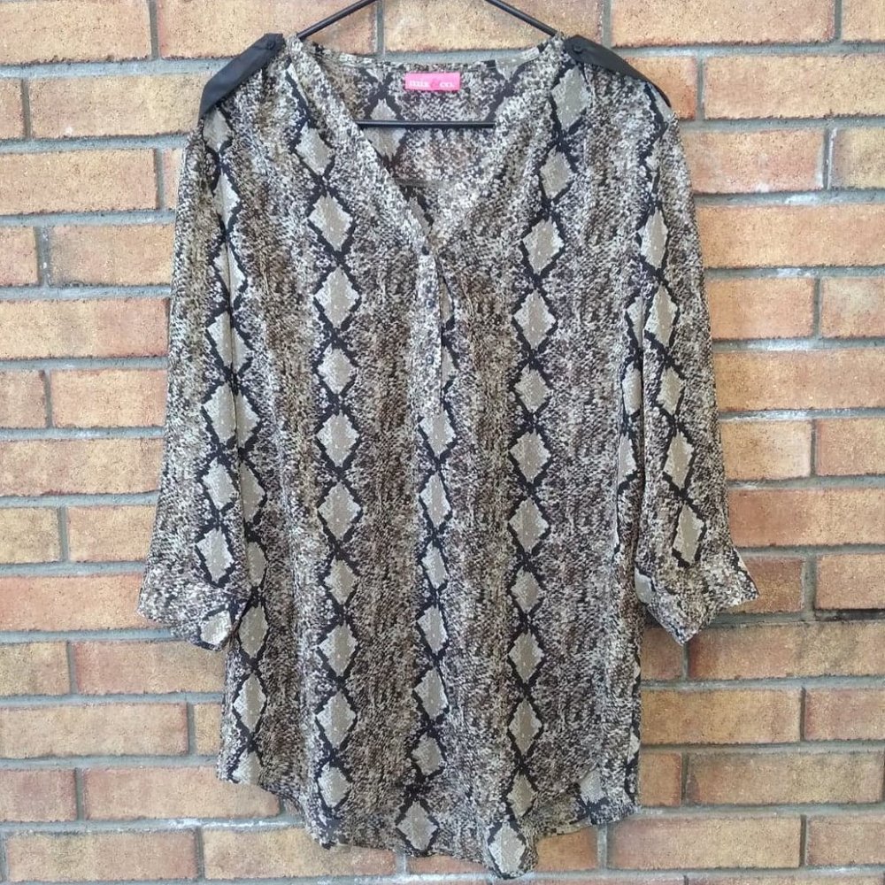 Snake Skin Patterned Blouse - Picture 2 of 6